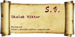 Skalak Viktor névjegykártya
